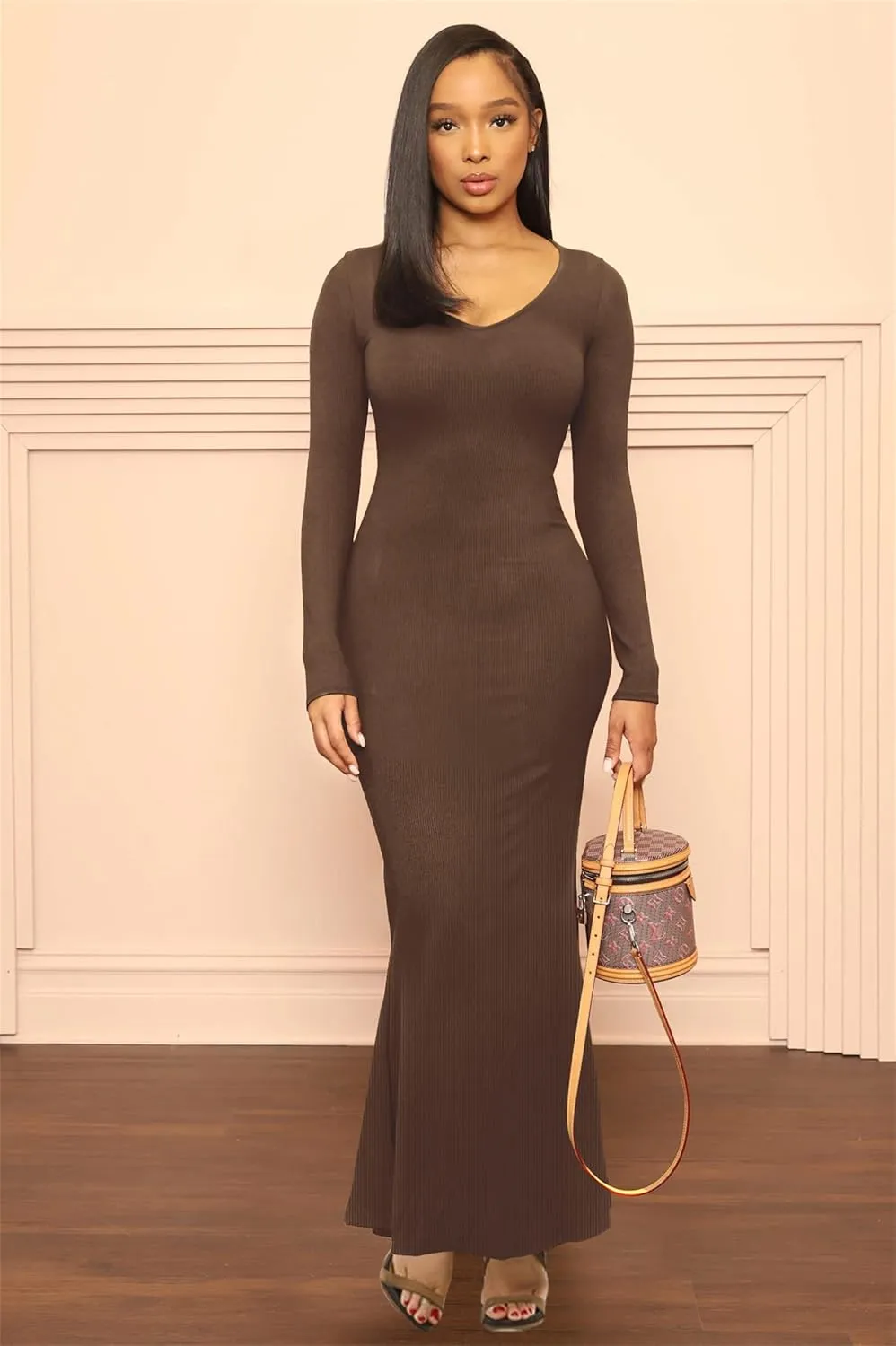 Hafailia Women's Casual Soft Lounge Long Slip Dress Sexy Sleeveless Bodycon Maxi Dresses Evening Formal Cocktail
