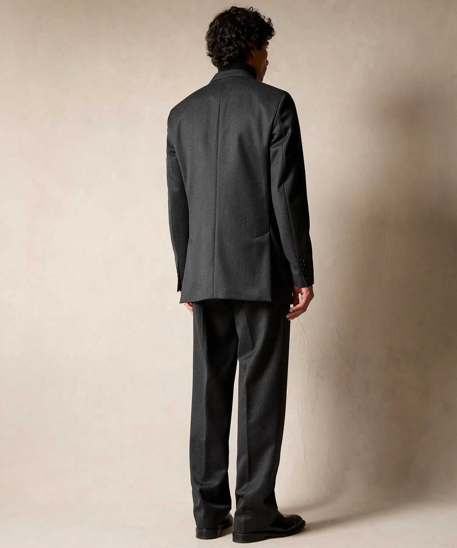 Italian Cavalry Twill Wythe Suit in Charcoal