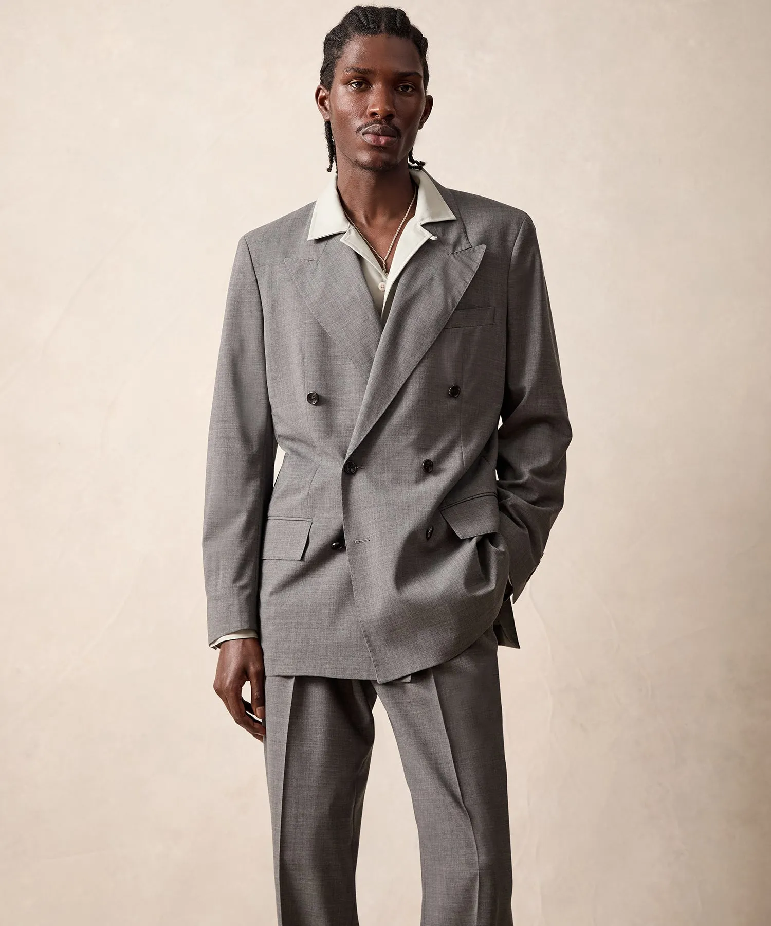 Italian Tropical Wool Wythe Suit in Grey