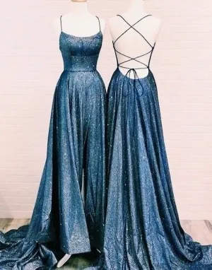 kamahe Sequins long prom dress evening dress