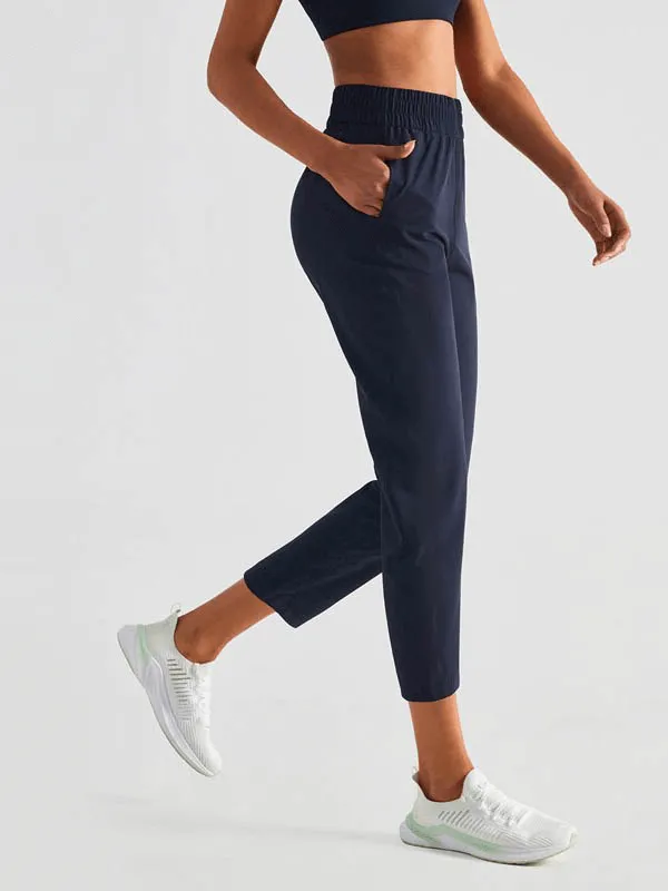 Lightweight High Waist Fitness Workout Sweatpants with Pockets - SF1041