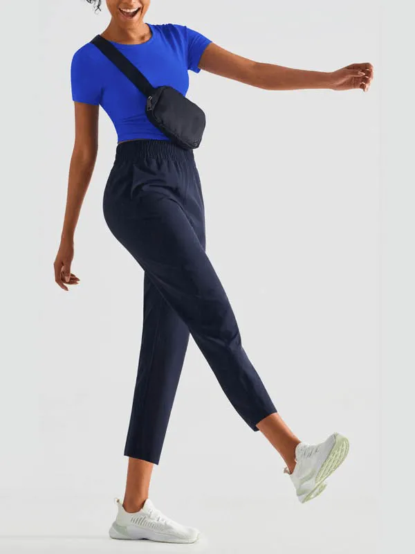 Lightweight High Waist Fitness Workout Sweatpants with Pockets - SF1041