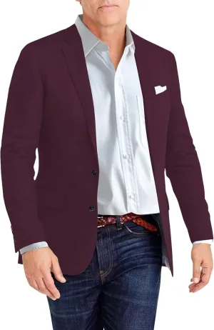 Mens Casual Blazer Regular Fit Linen Suit Jacket and Sports Coat Lightweight Men's Suit Separates