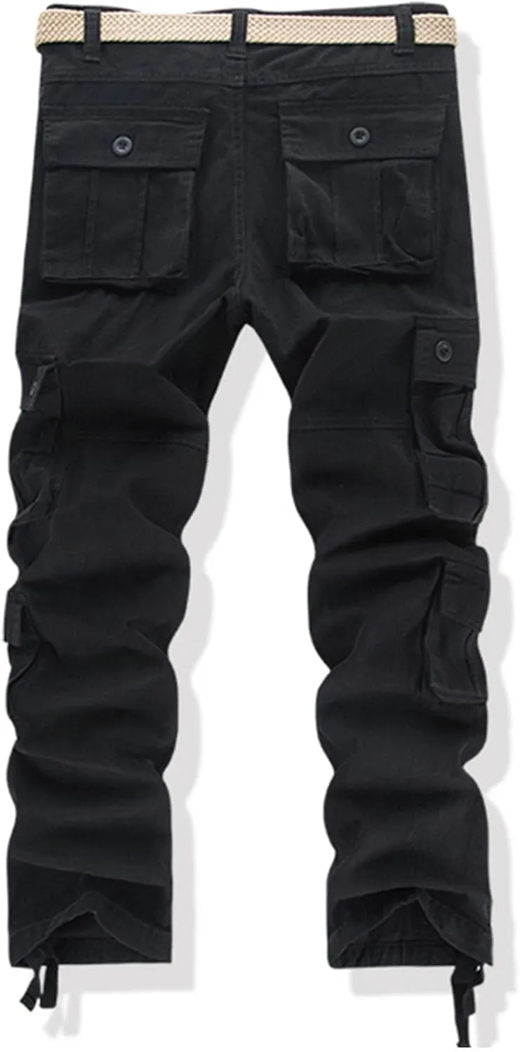 Men's Lightweight Hiking Pants Multi-Pocket Cargo Joggers Sweatpants Casual Athletic Running Joggers Trousers