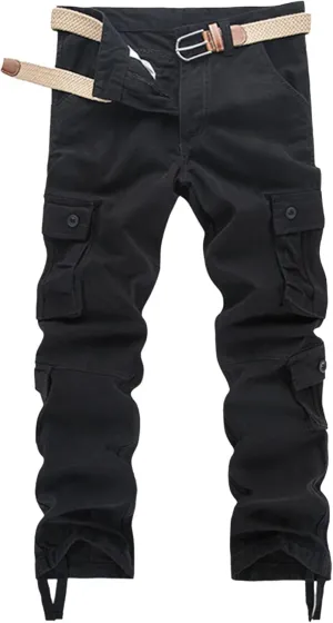 Men's Lightweight Hiking Pants Multi-Pocket Cargo Joggers Sweatpants Casual Athletic Running Joggers Trousers