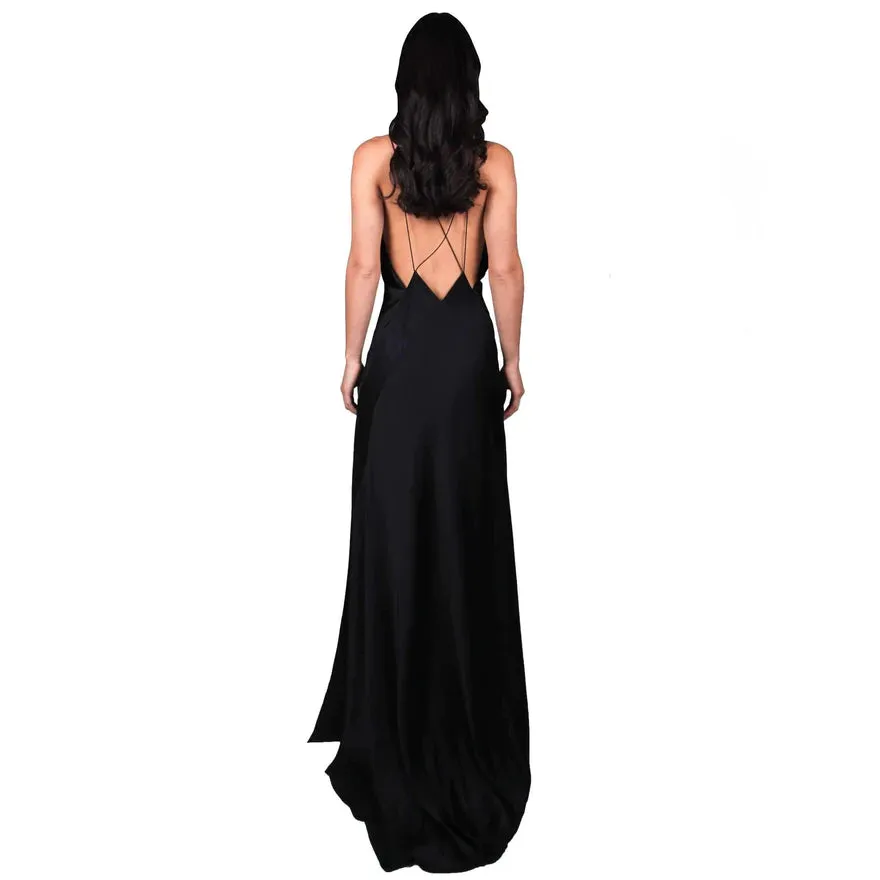 Michael Lo Sordo ALEXANDRA MAXI DRESS - black