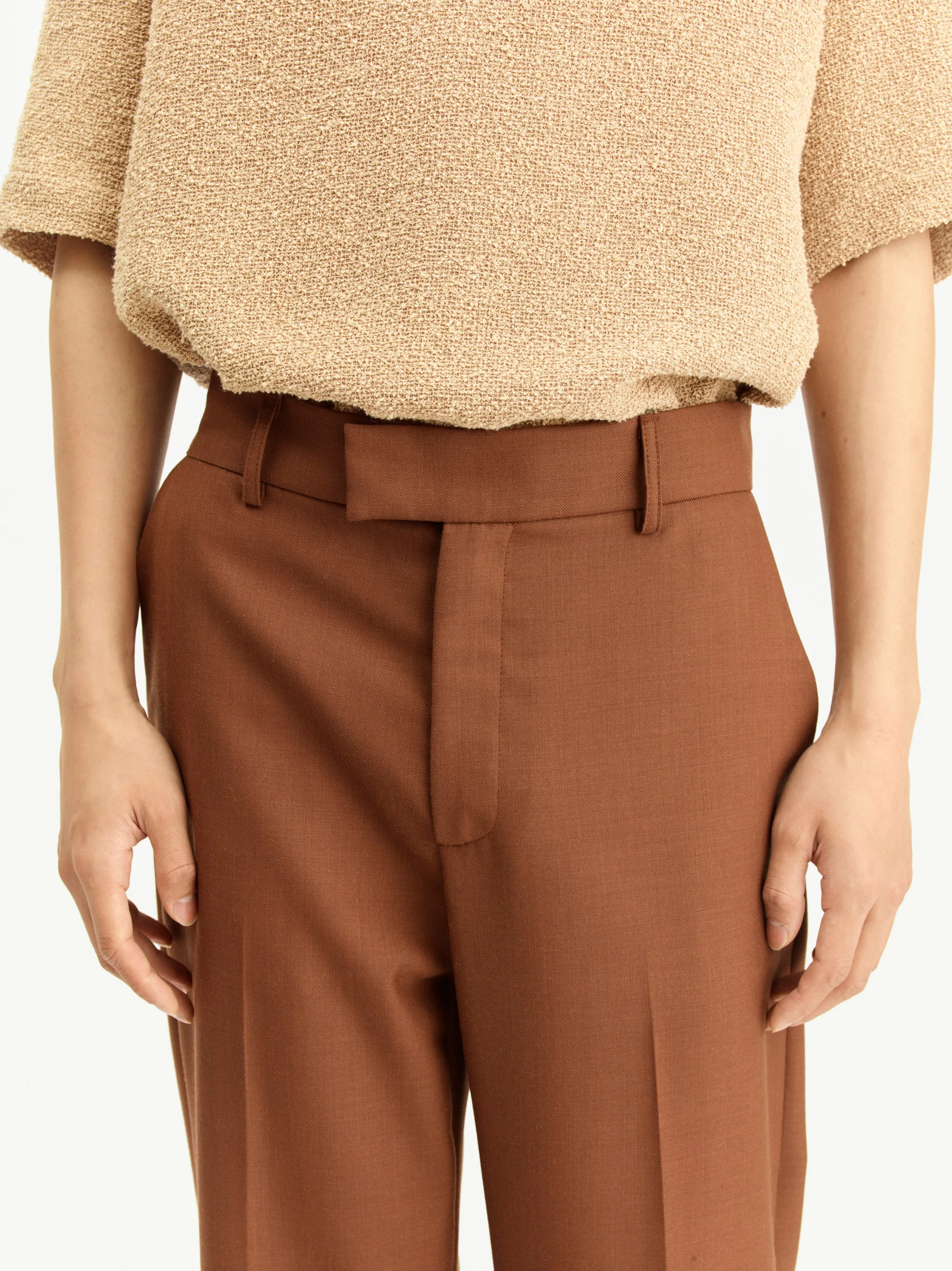 Mike Suit Trousers | Brown wool