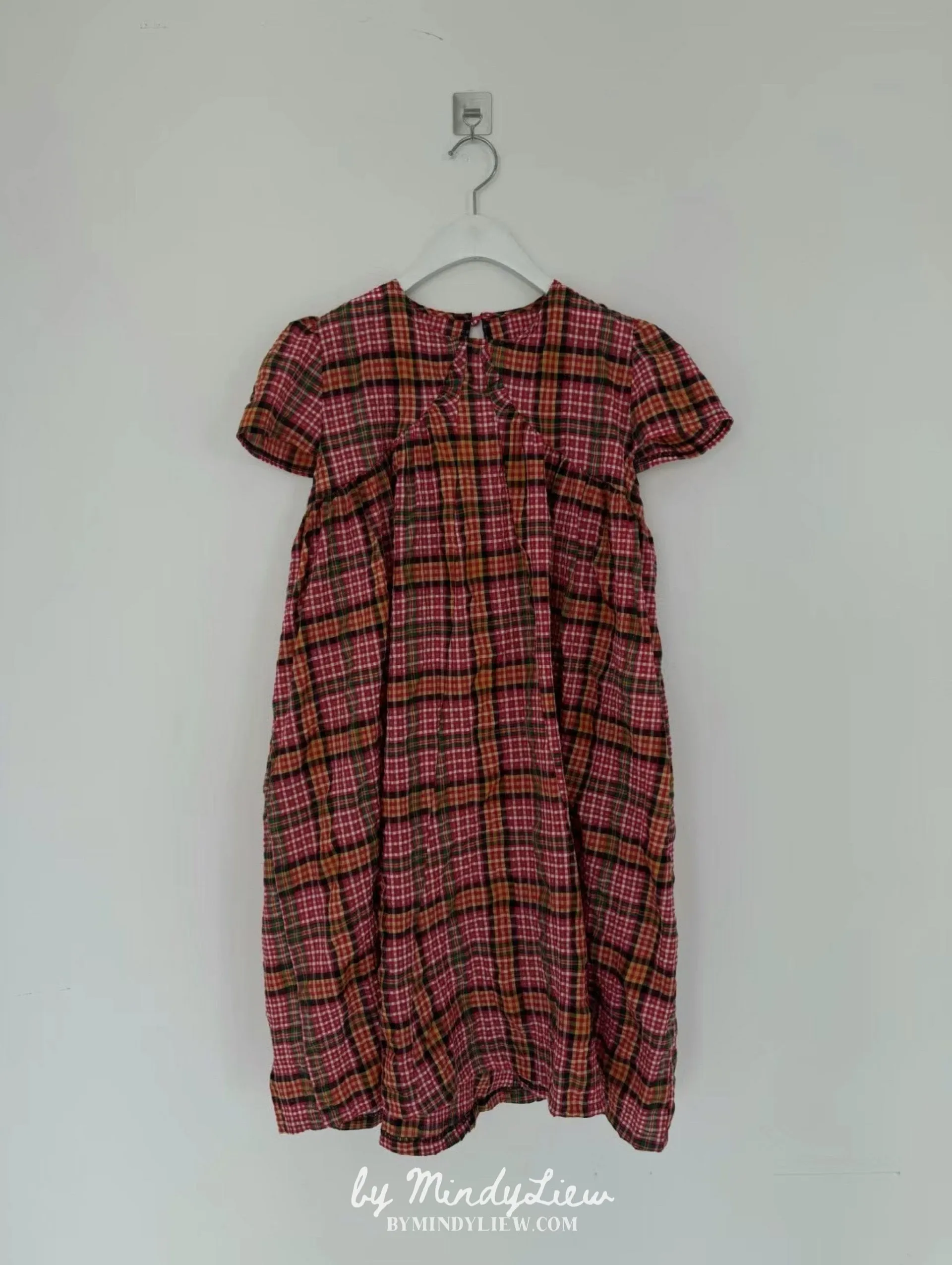 ML24609 Elegant Checked Dress