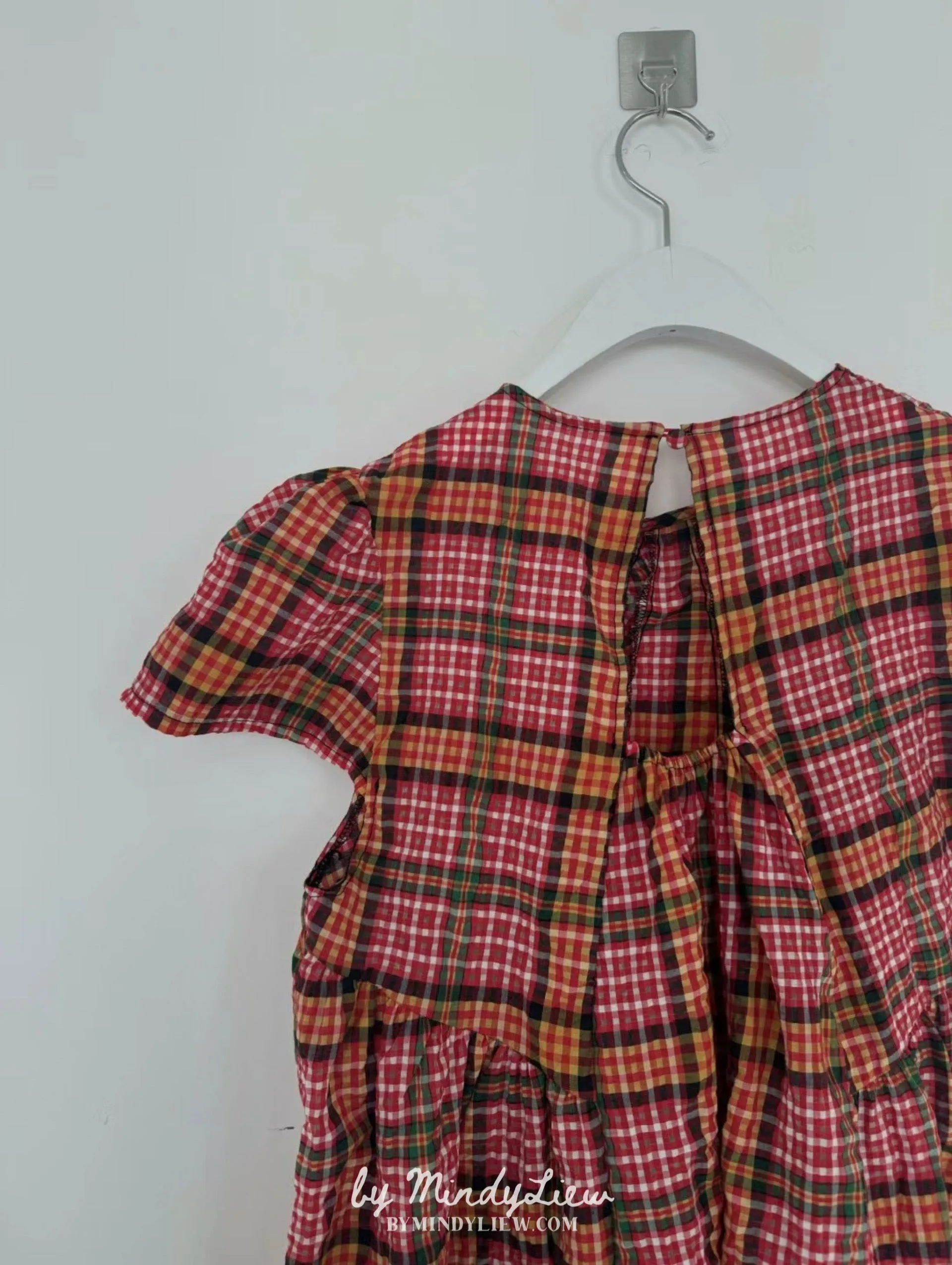 ML24609 Elegant Checked Dress