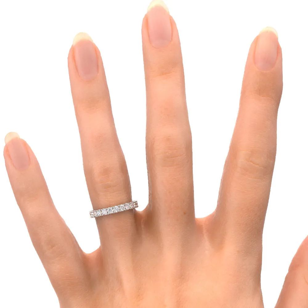 Natural Mystic Eternity Band Natural Round cut Diamond Wedding Band