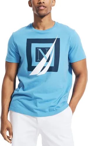 Nautica Men's Short Sleeve 100% Cotton Nautical Series Graphic Tee