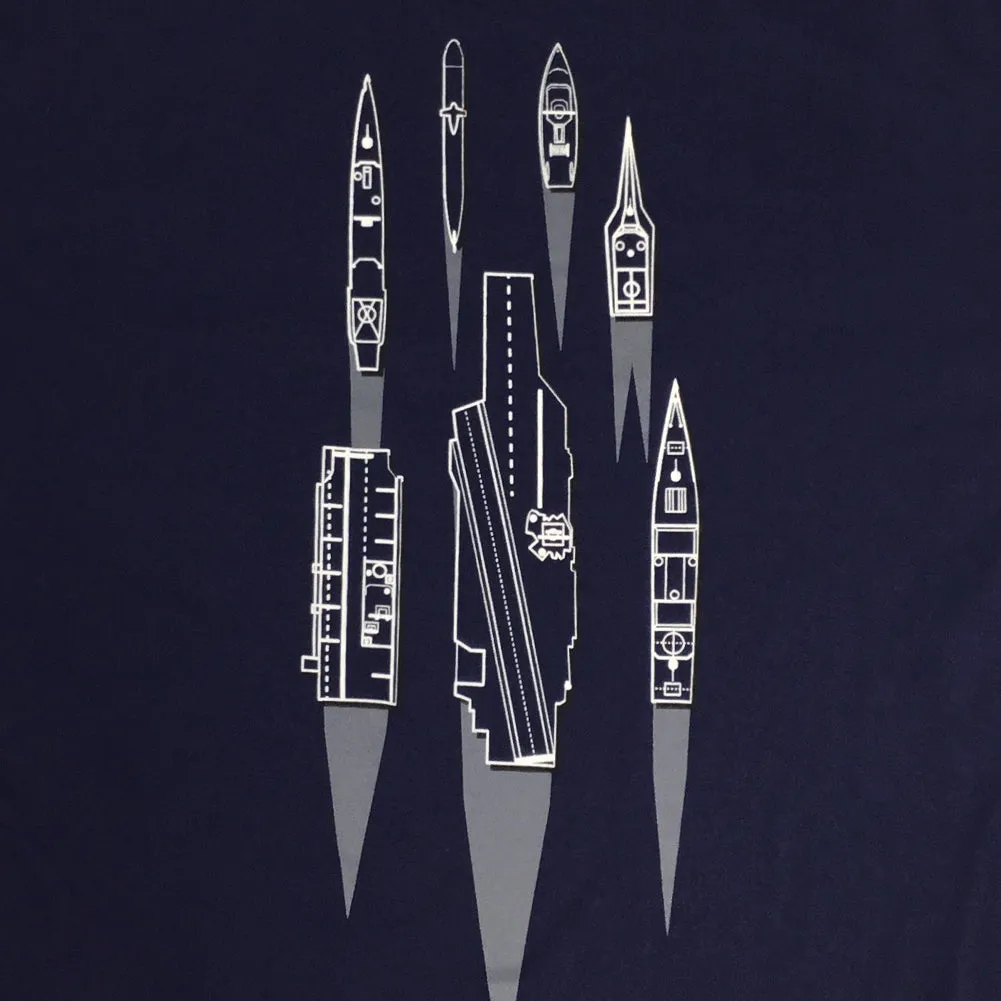 Navy Under Armour Limited Edition Ship Long Sleeve Tee (Navy)