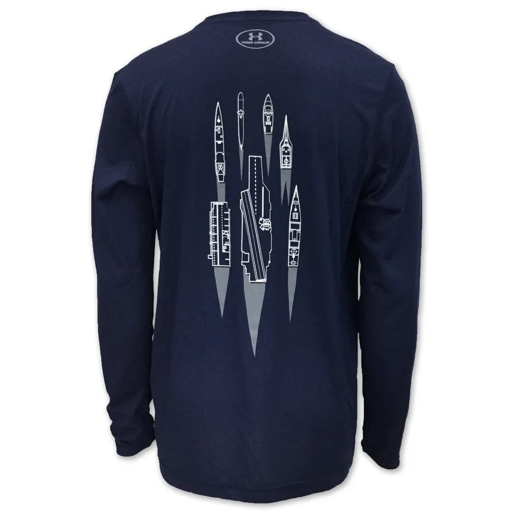 Navy Under Armour Limited Edition Ship Long Sleeve Tee (Navy)