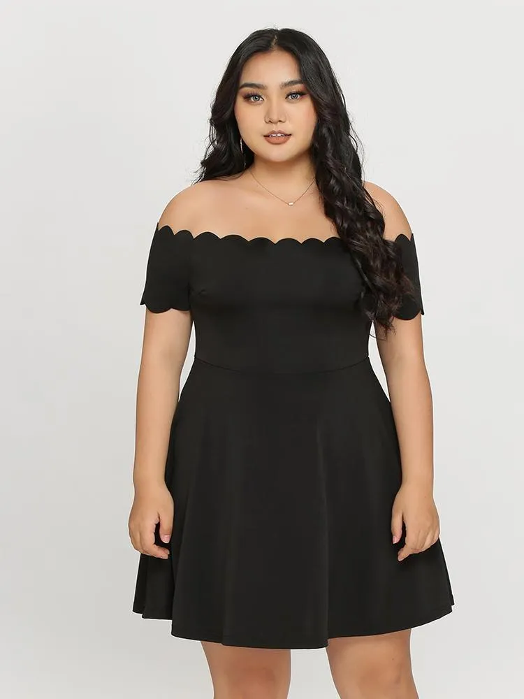 Off Shoulder Trim Dress