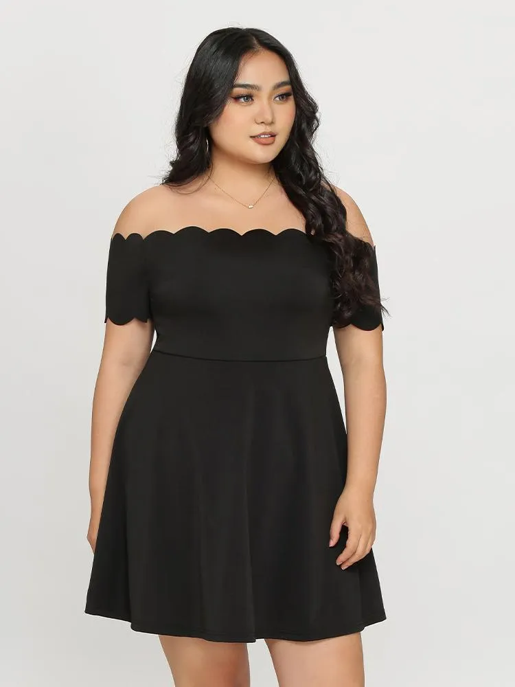 Off Shoulder Trim Dress