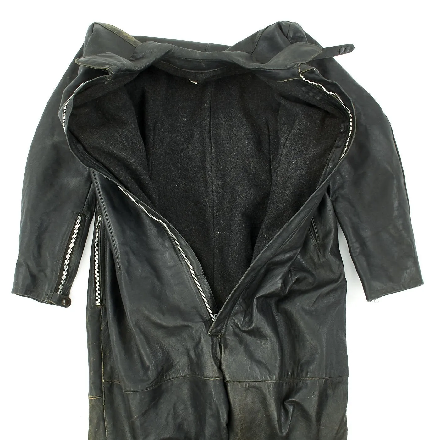 Original German WWII Luftwaffe Leather Winter Flying Suit