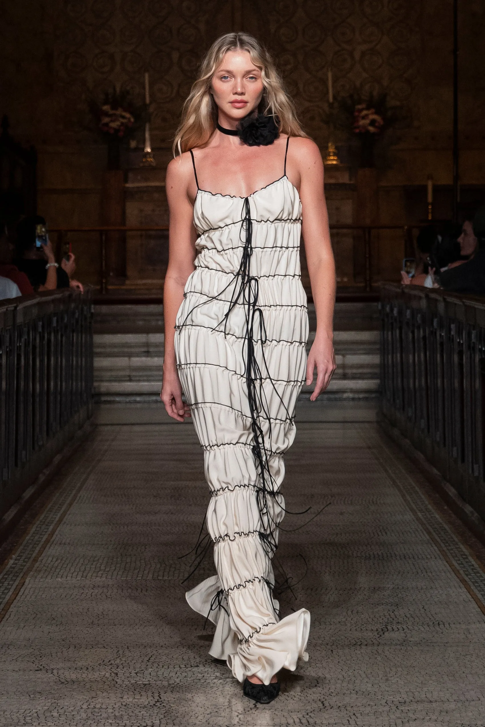 Ruffle Tunnel Gown Shell