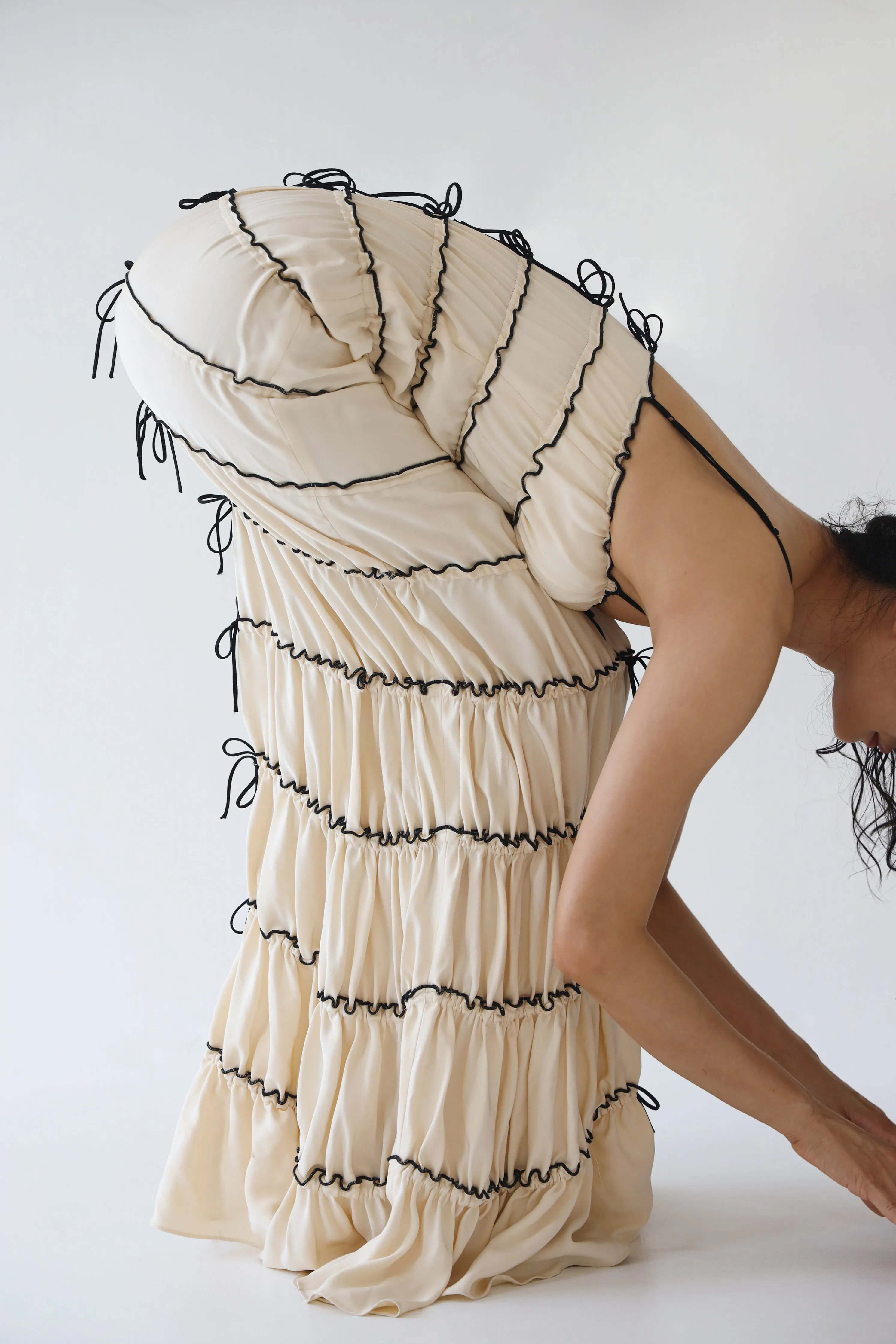 Ruffle Tunnel Gown Shell