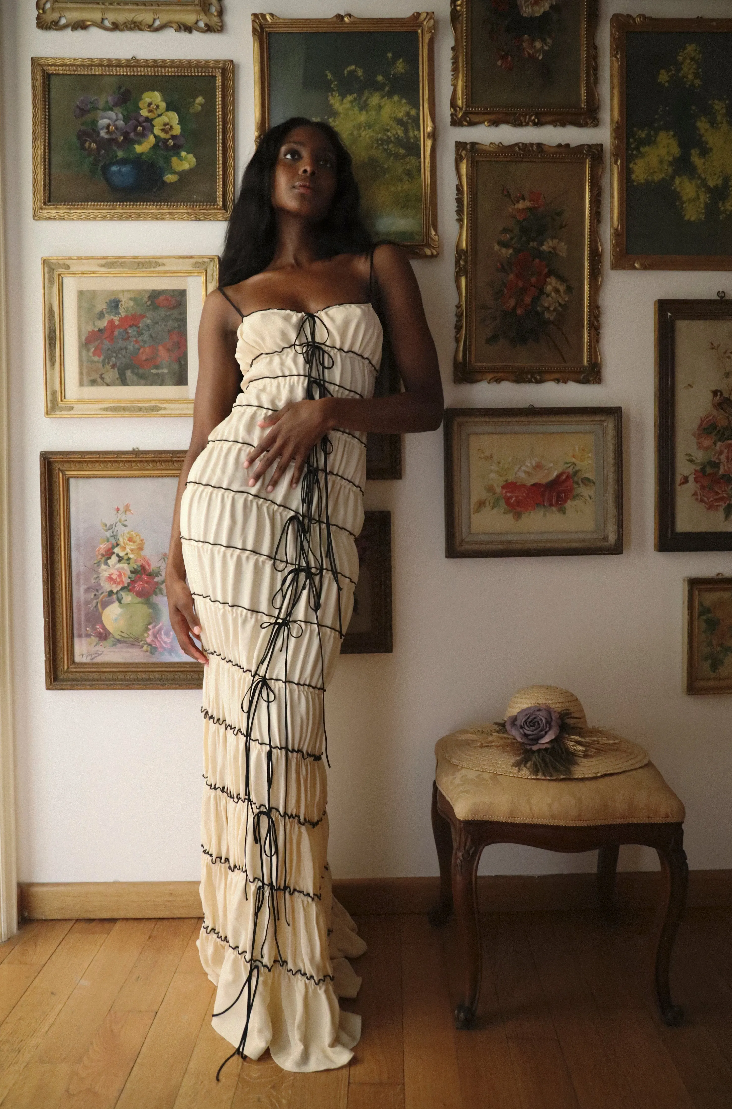 Ruffle Tunnel Gown Shell