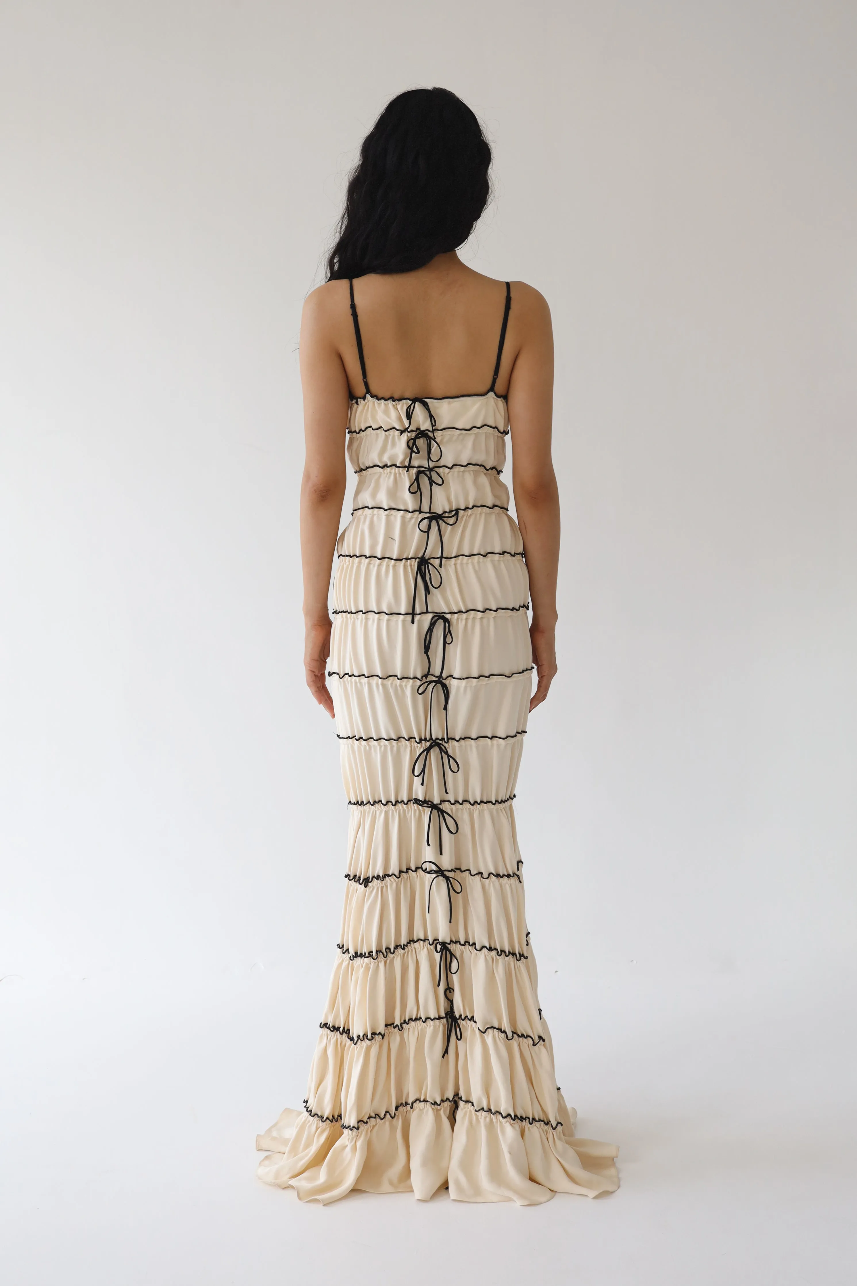 Ruffle Tunnel Gown Shell
