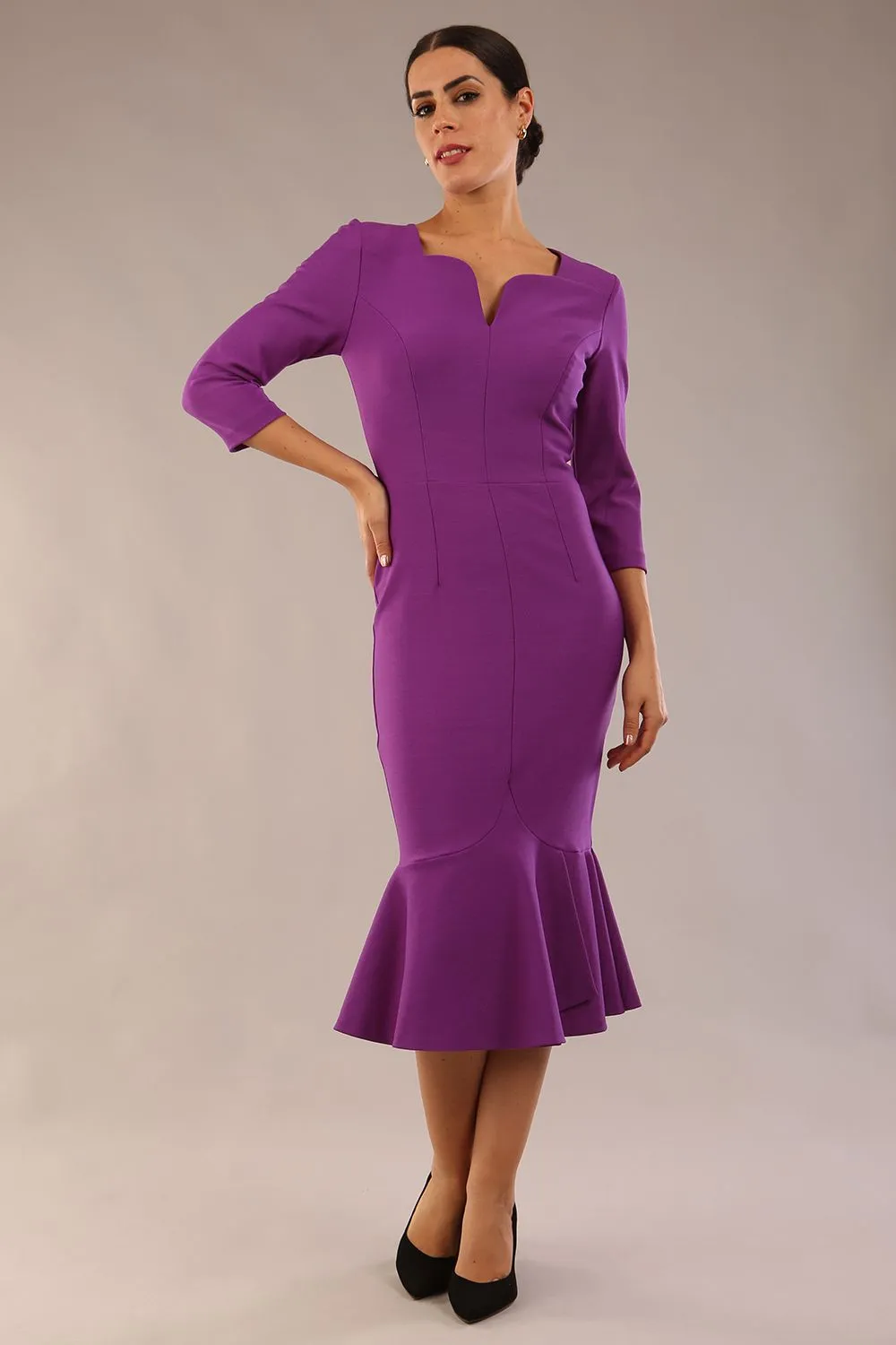 Seed Brecon Fishtail Sleeved Dress