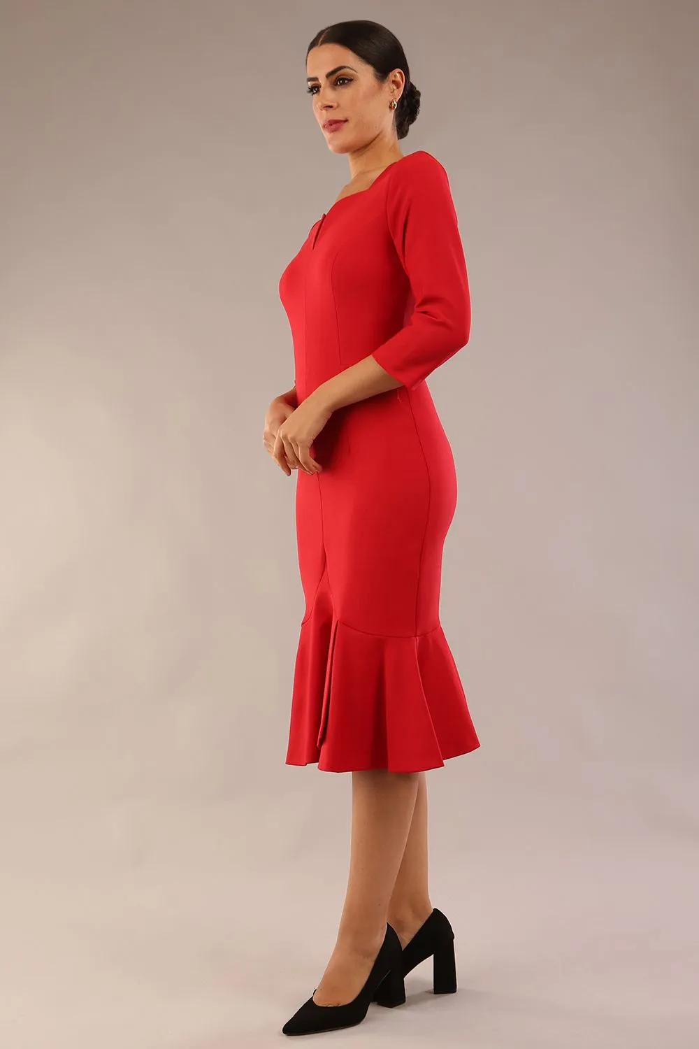 Seed Brecon Fishtail Sleeved Dress
