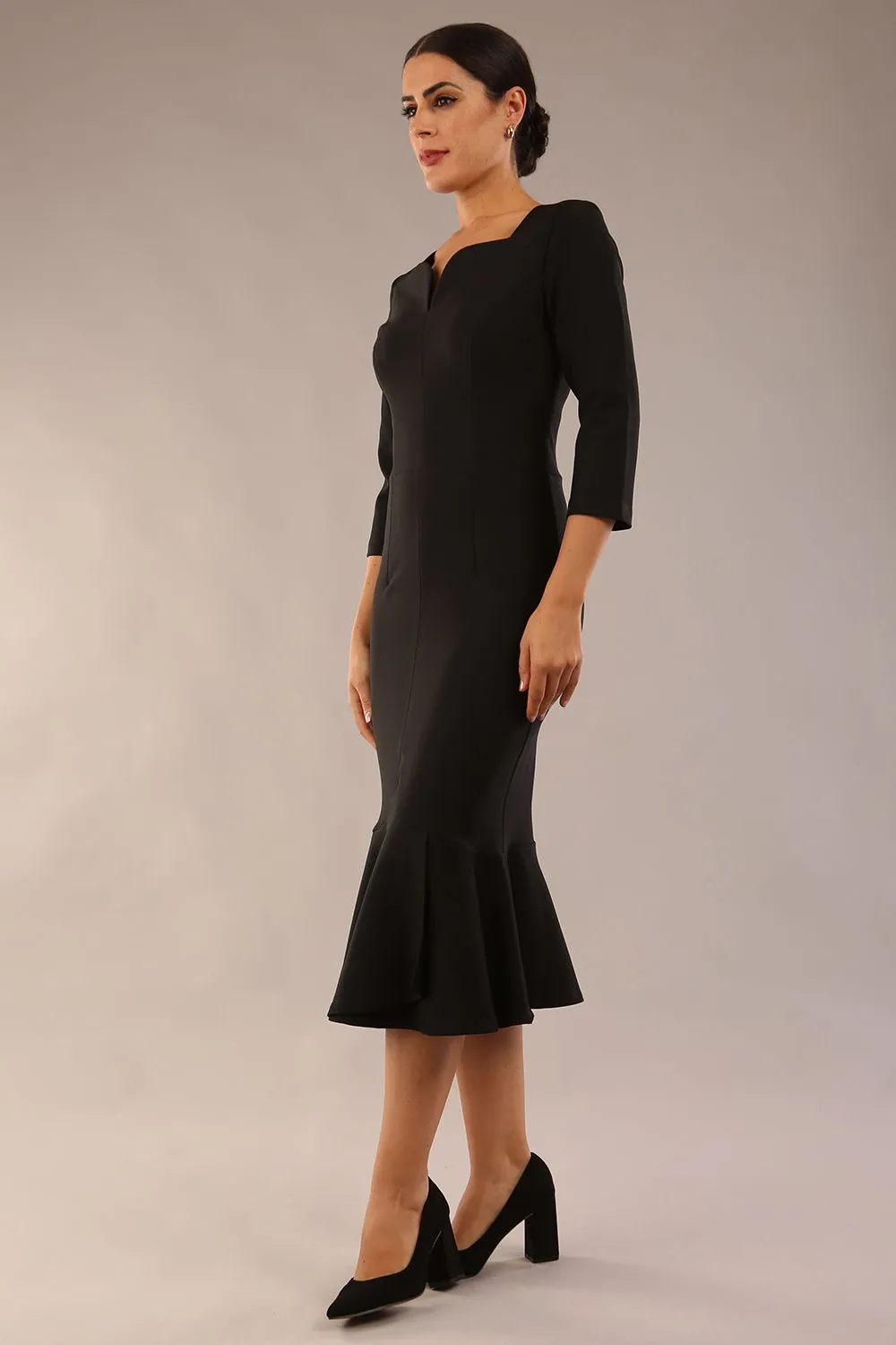 Seed Brecon Fishtail Sleeved Dress