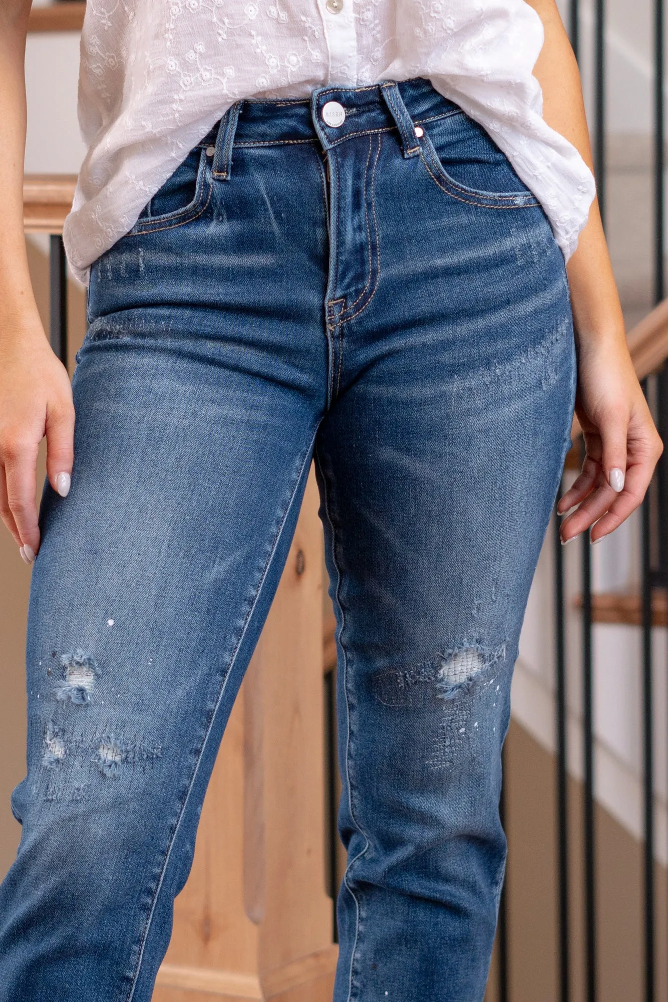 Sierra Mid Rise Tapered Jeans