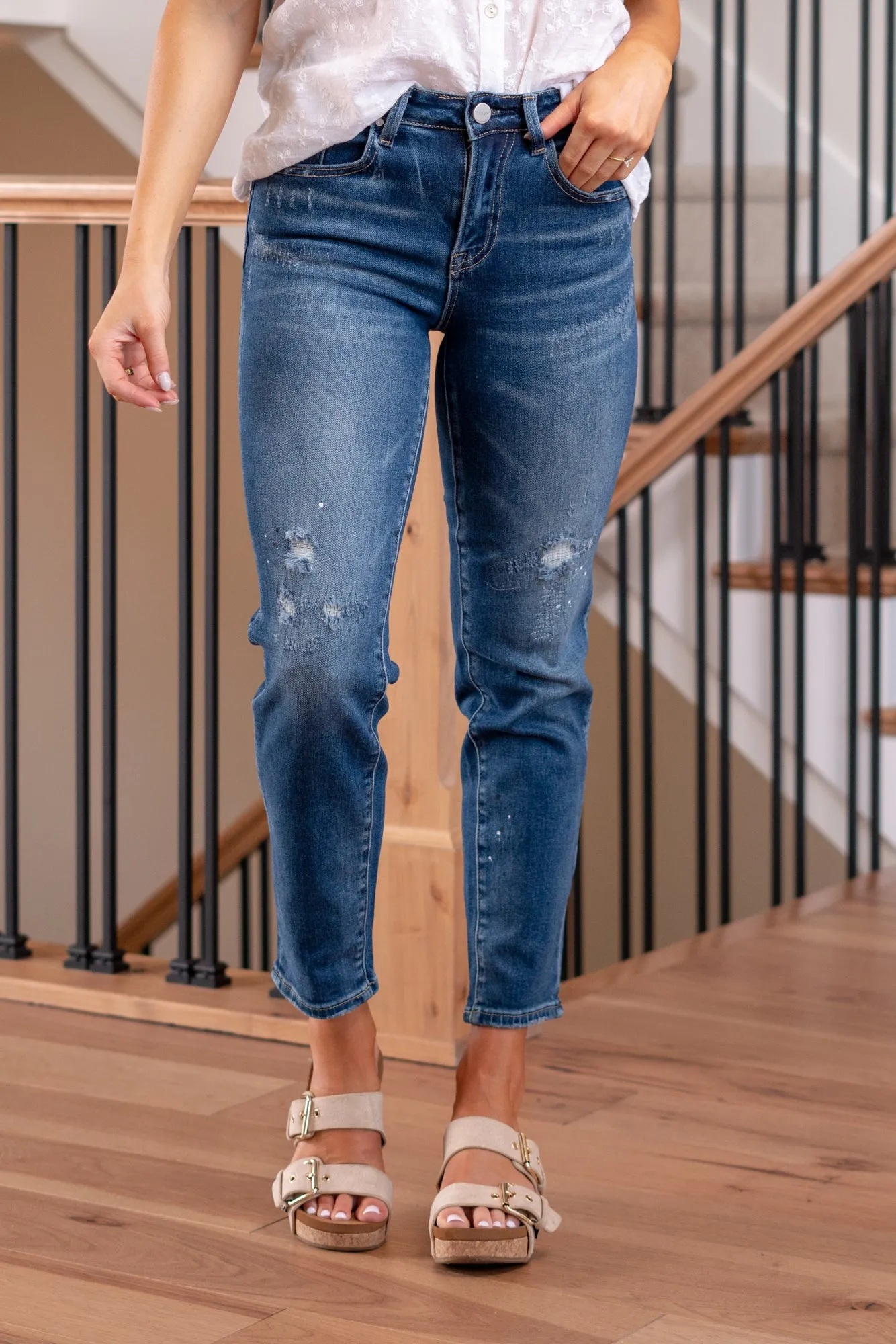 Sierra Mid Rise Tapered Jeans