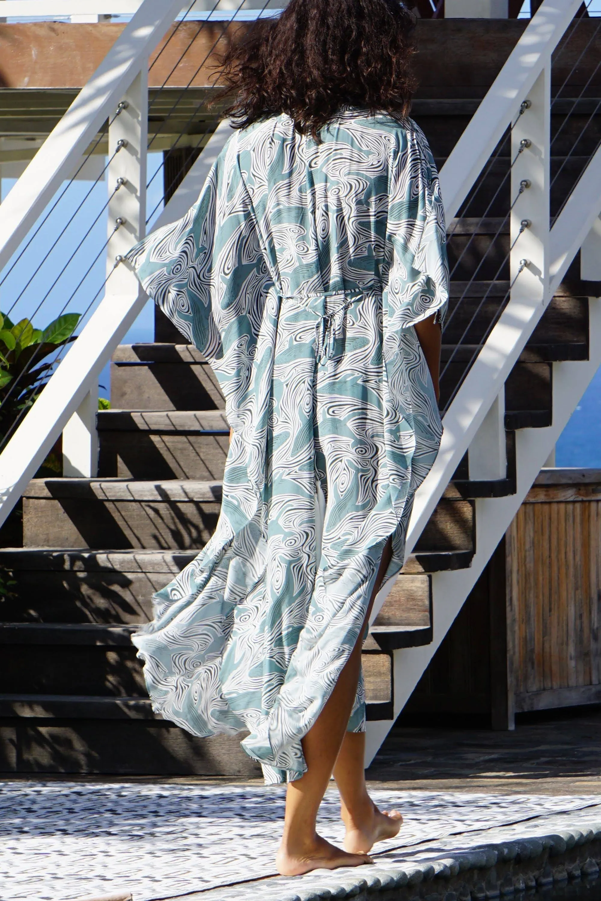 Silk Jenlee Kaftan WHALE