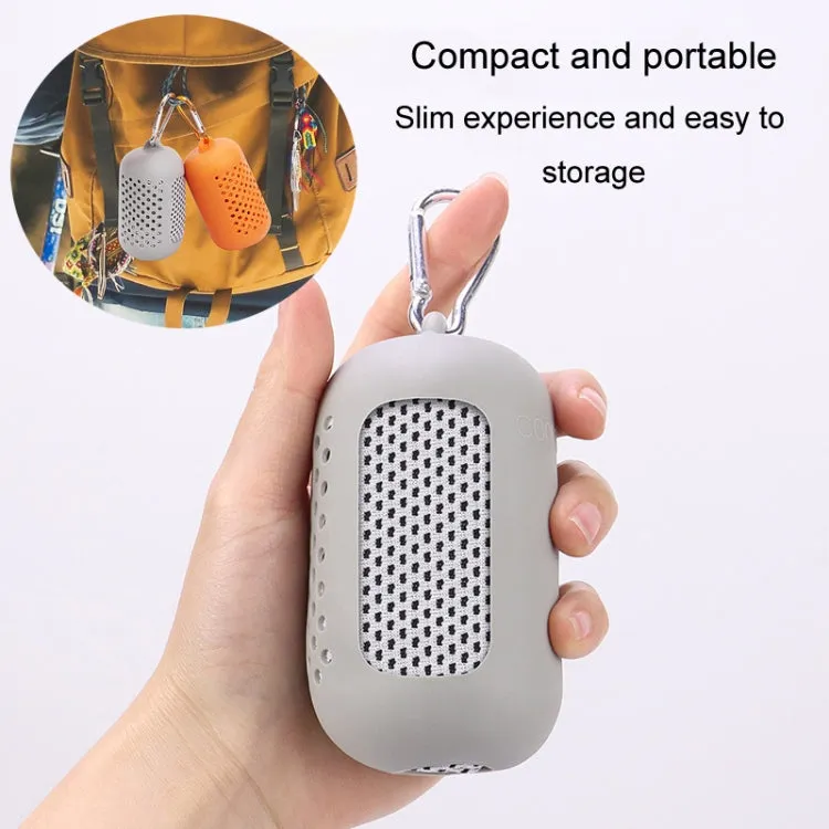 Sports Towel Set Travel Portable Quick Dry Cold Feeling Towel With Silicone Sleeve Storage Bag, Size: 30x80cm(Grey)