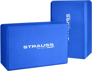 Strauss Yoga Block (Navy) and Yoga Block (Navy)