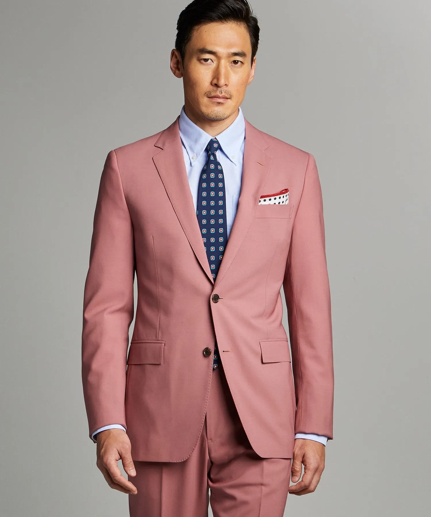 Sutton Wool Gabardine Suit Jacket in Mauve