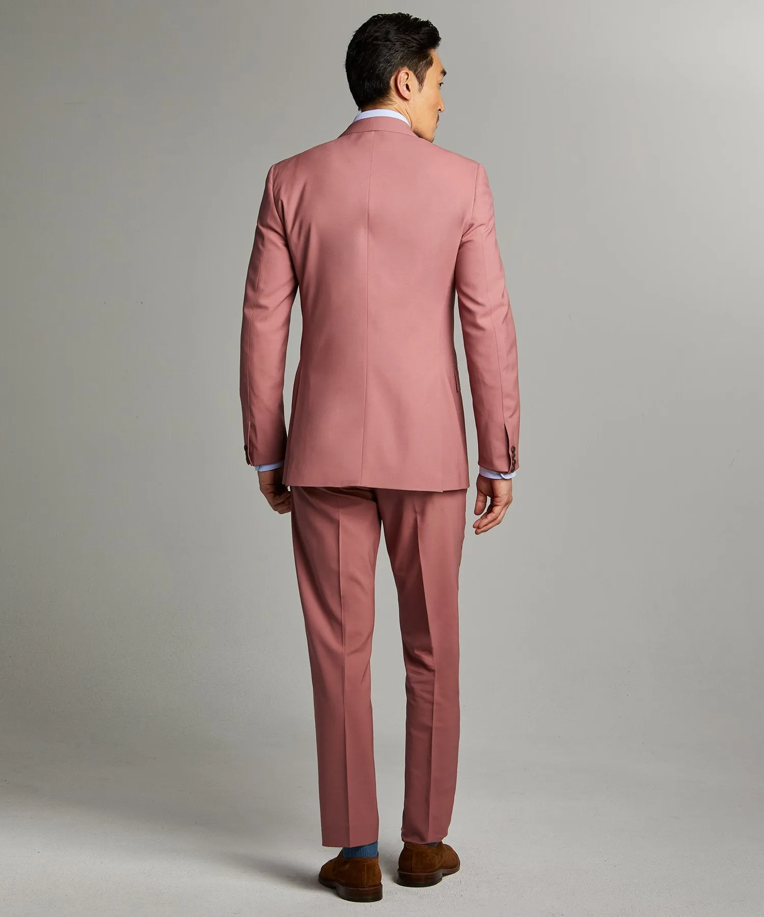 Sutton Wool Gabardine Suit Jacket in Mauve