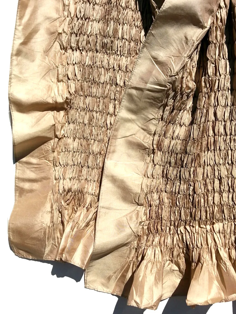 Thai Silk Taffeta Opera Shawl Champagne