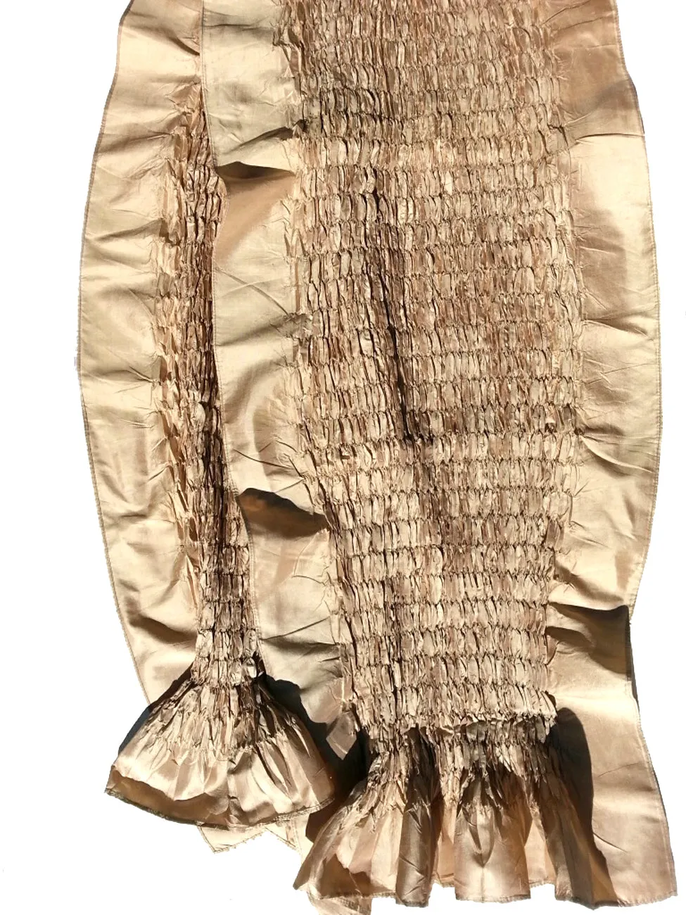 Thai Silk Taffeta Opera Shawl Champagne