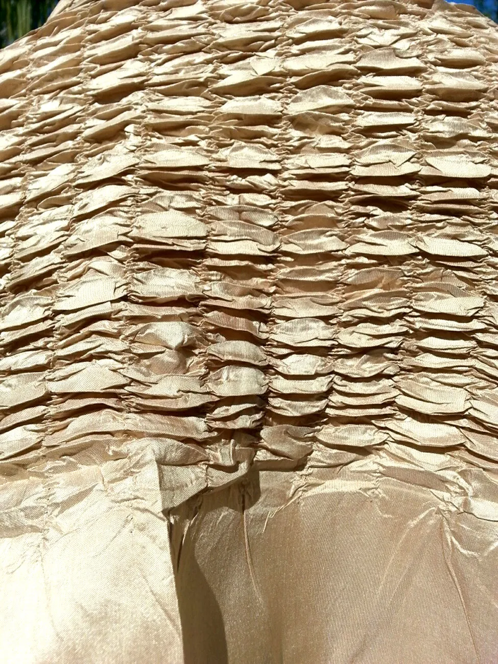 Thai Silk Taffeta Opera Shawl Champagne
