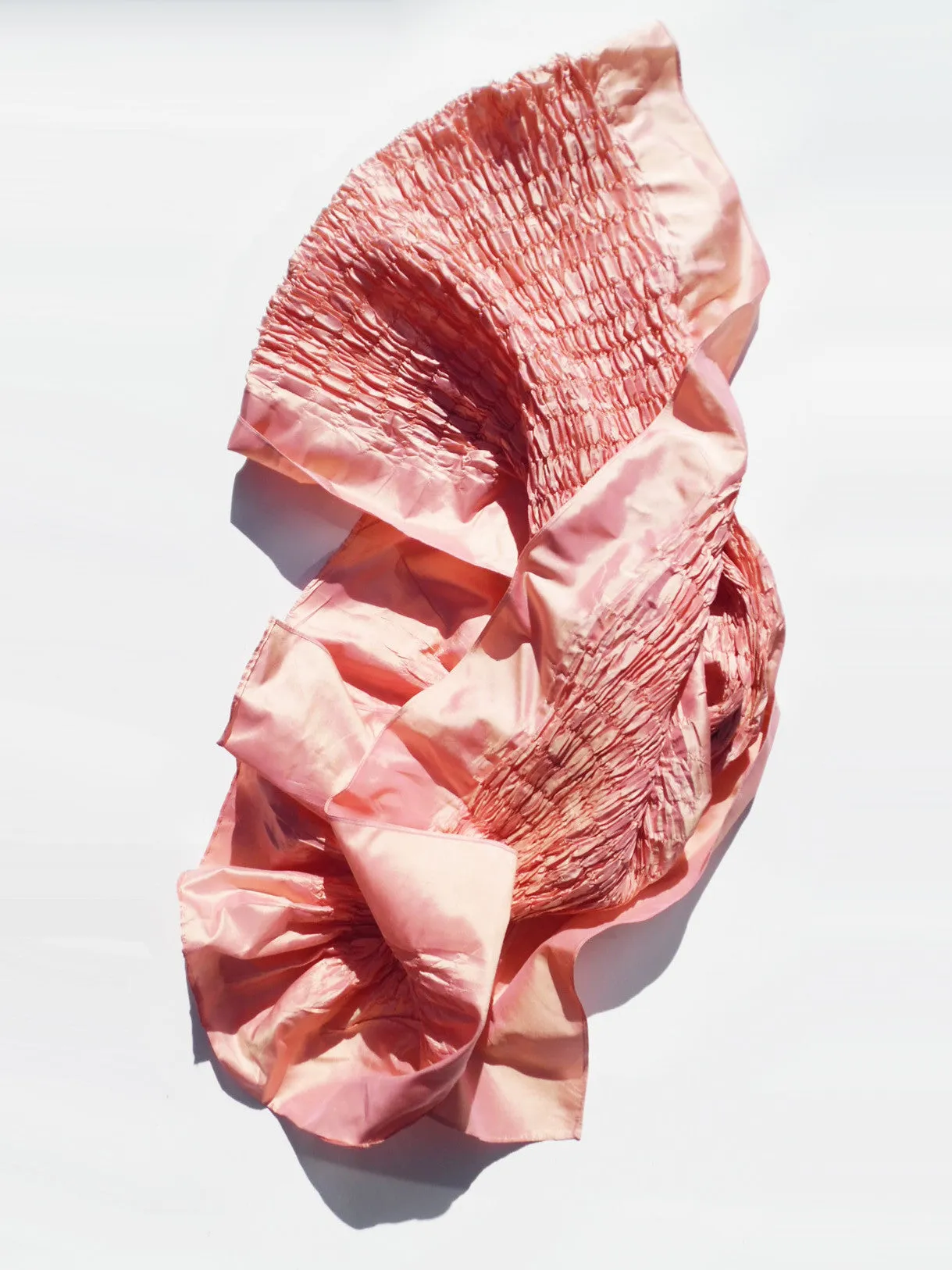 Thai Silk Taffeta Opera Shawl Sand Pink