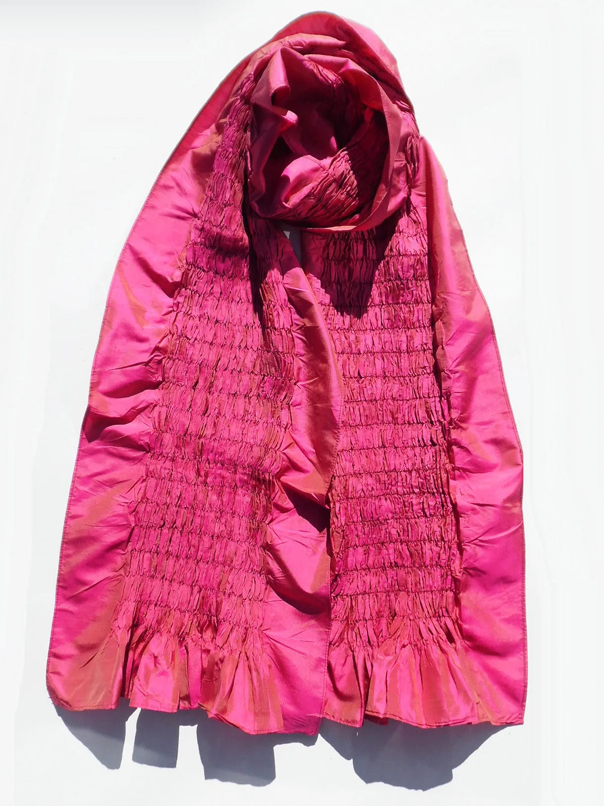 Thai Silk Taffeta Opera Shawl Sand Pink