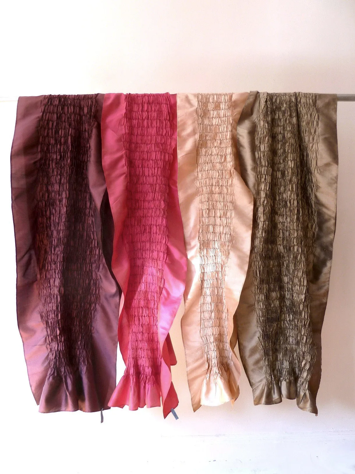 Thai Silk Taffeta Opera Shawl Sand Pink
