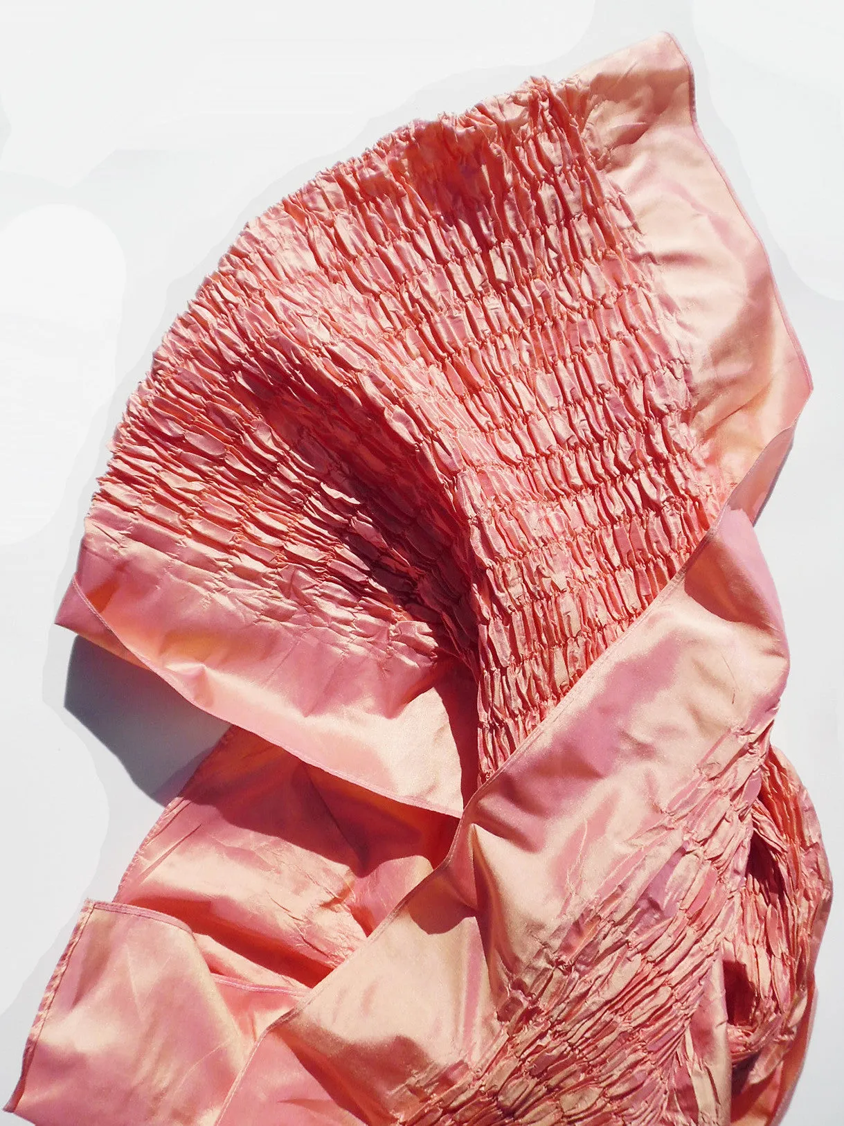 Thai Silk Taffeta Opera Shawl Sand Pink
