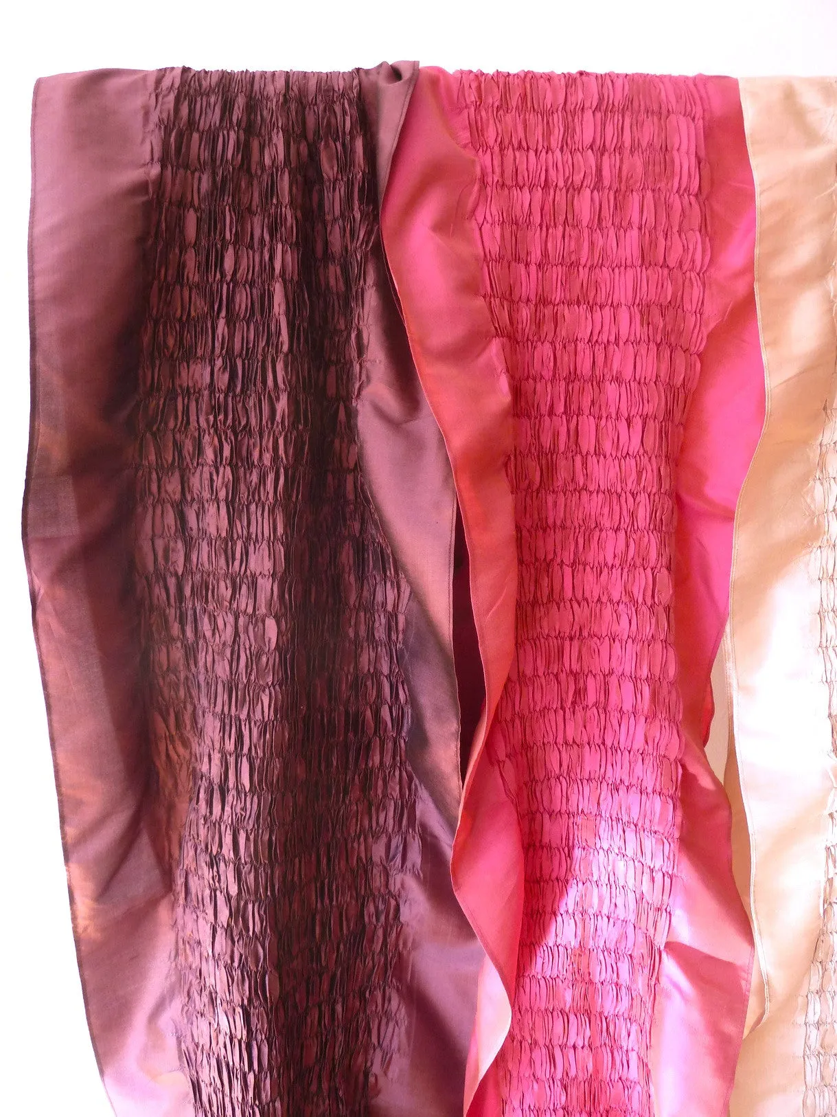 Thai Silk Taffeta Opera Shawl Sand Pink