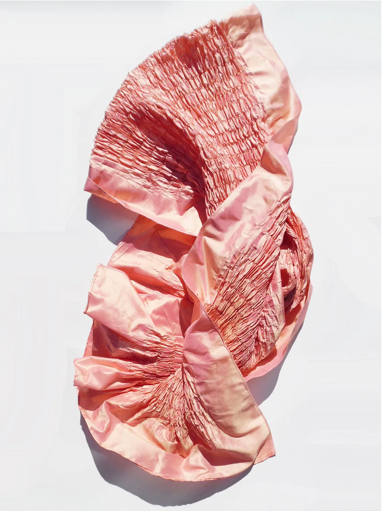 Thai Silk Taffeta Opera Shawl Sand Pink