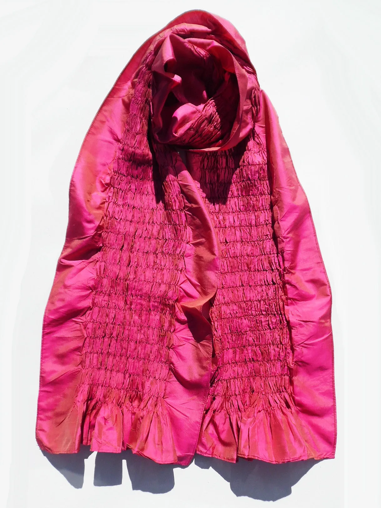 Thai Silk Taffeta Opera Shawl Sand Pink
