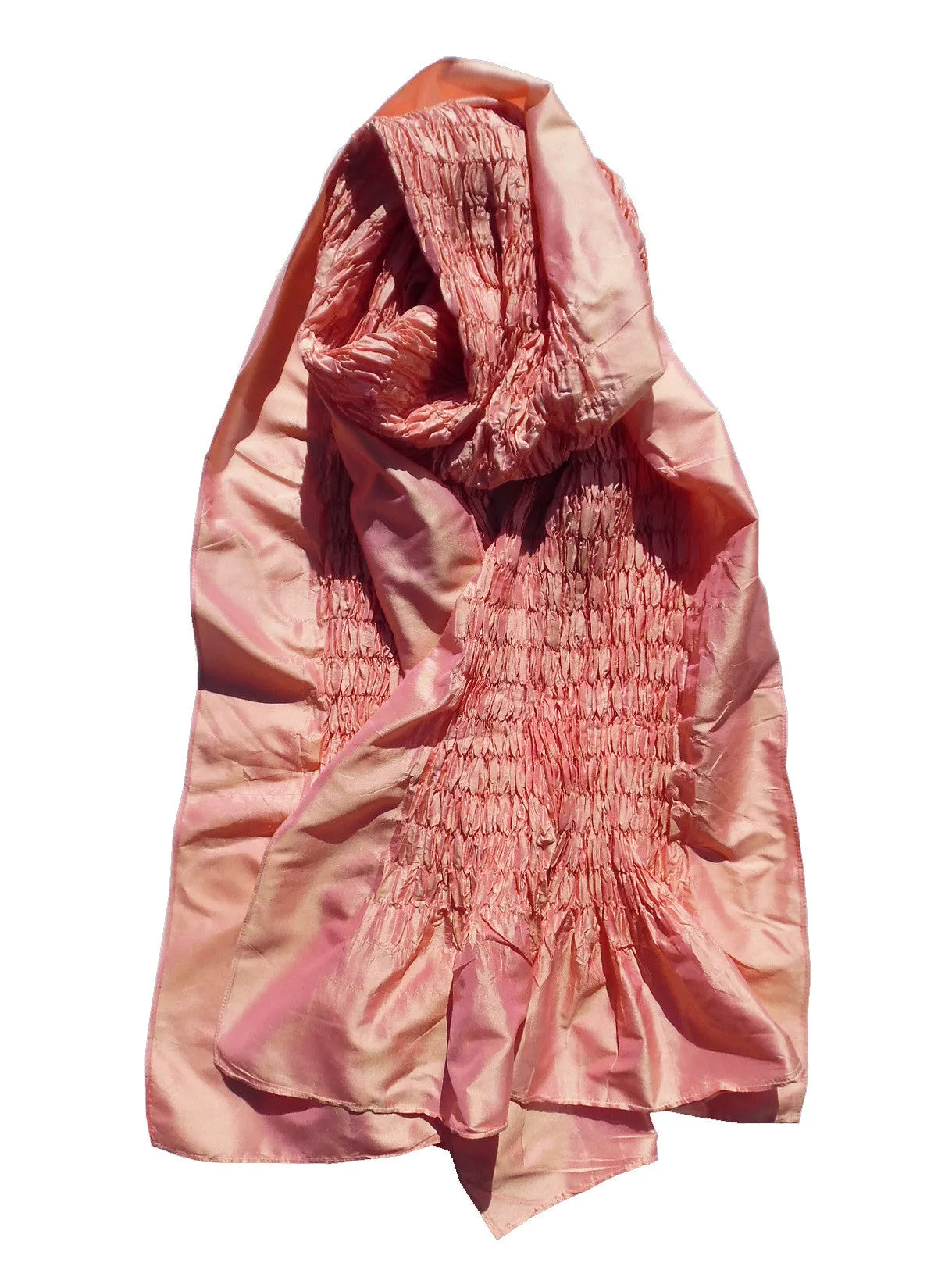 Thai Silk Taffeta Opera Shawl Sand Pink