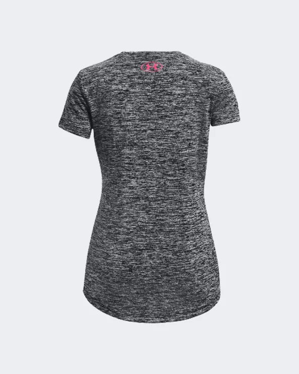 Under Armour Tech Big Logo Twist Girls Training T-Shirt Black/Steel