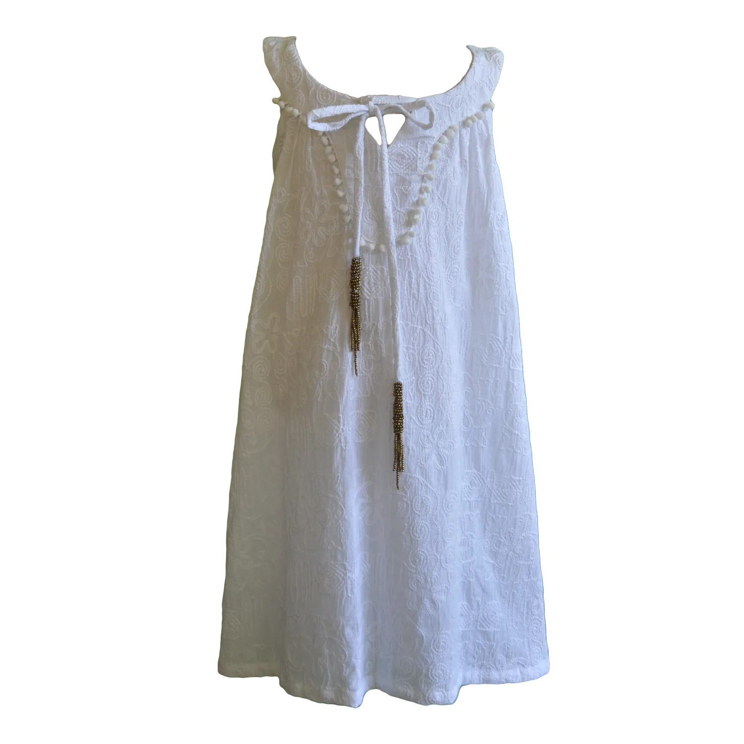 Willow and Finn Girls White Embroidery Dress