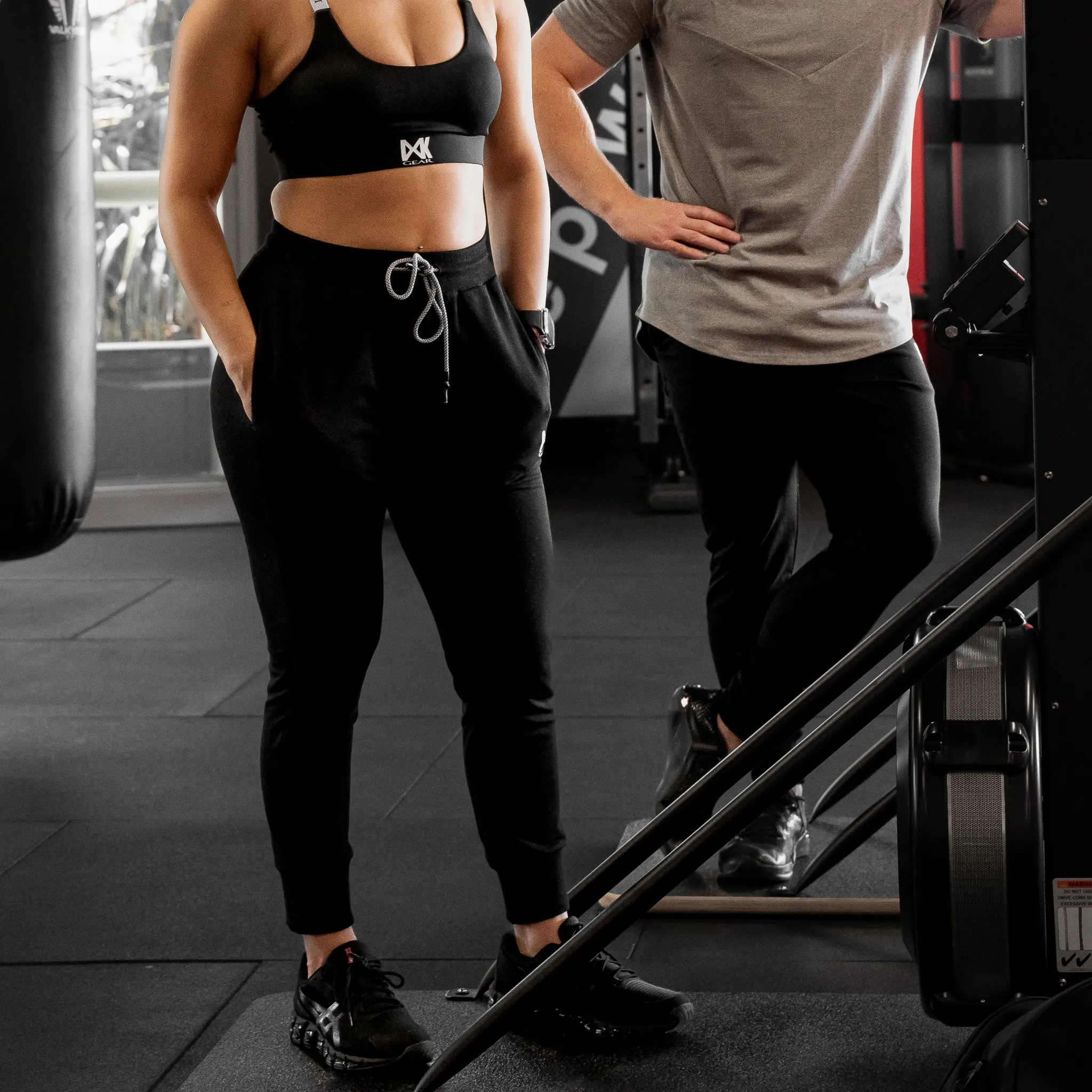 Women's Cropped Trackies - Black
