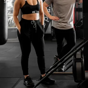 Women's Cropped Trackies - Black