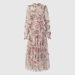 Women's Elegant Organza Pleated Dress